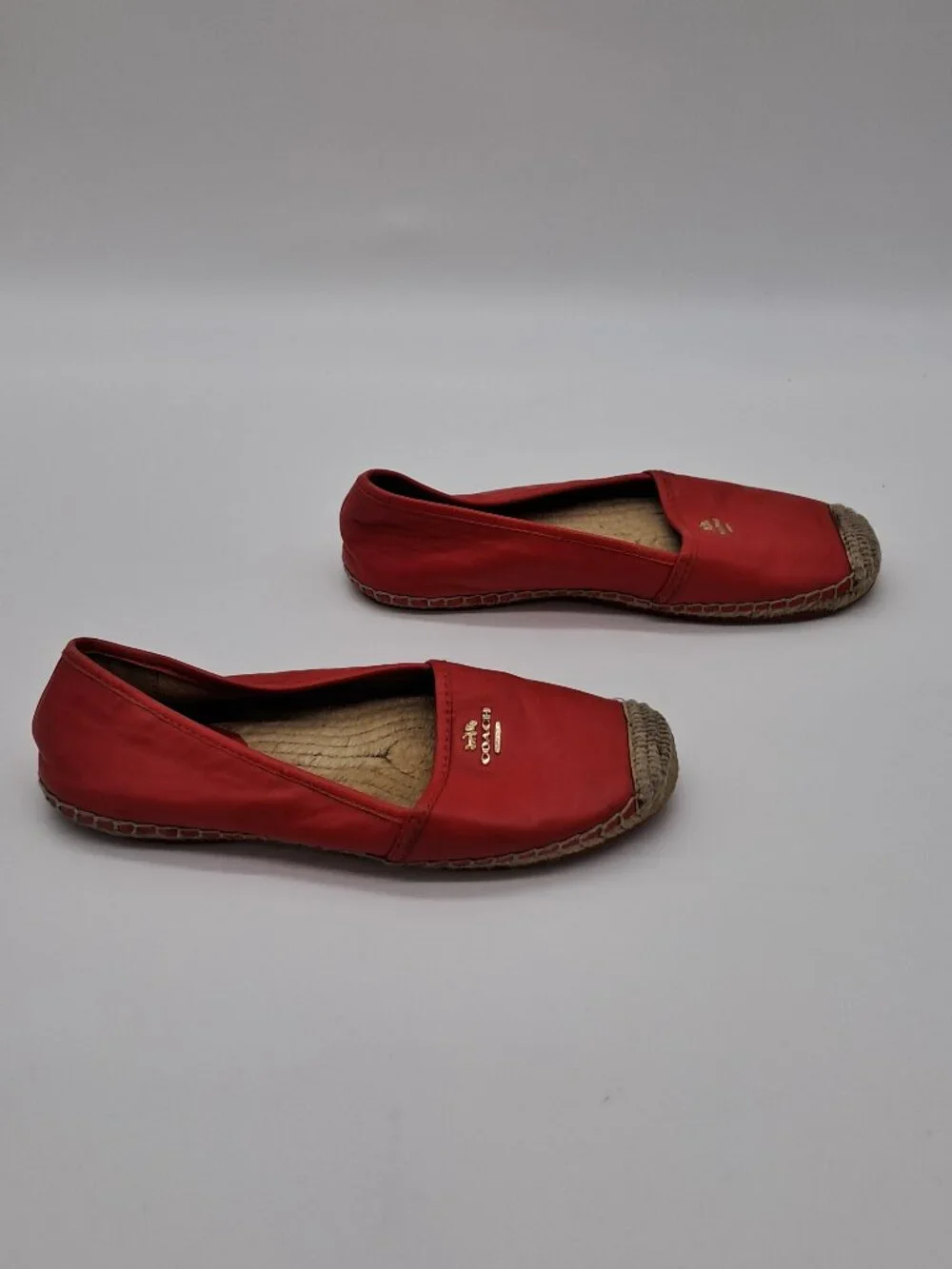 Coach Espadrille Flats Soft Leather Watermelon Color  Rhodelle 7'5 B